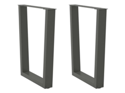 Vidaxl Pés Para Mesa De Jantar Em V, 2 Peças, Antracite, 70x(72-73,3) Cm, Aço