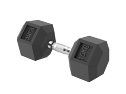 Haltere com pega serrilhada, ferro fundido, 15kg, preto BTFORUS