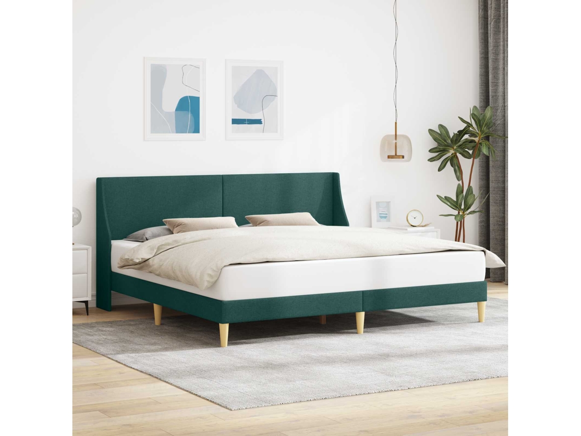 Vidaxl Estrutura Da Cama Liso Com Cabeceira Placa De Conexão