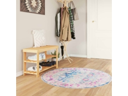 Vidaxl Tapete Lavável Ø 120 Cm Multicor