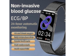 Relógio Inteligente Com Monitor De Glicose No Sangue Termômetro De Medição De Pressão Arterial Design À Prova D'água Para Rastreamento De Saúde D