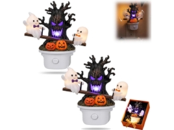 Luminária noturna animada de fantasmas para o Halloween, fantasmas 3D.