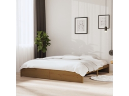 Vidaxl Estrutura De Cama 200x200 Cm Madeira Maciça Castanho Mel