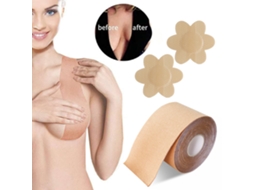 Fita De Peito Com Capa Para Mamilo Adesiva E Apoio Push Up - 5cm X 5m