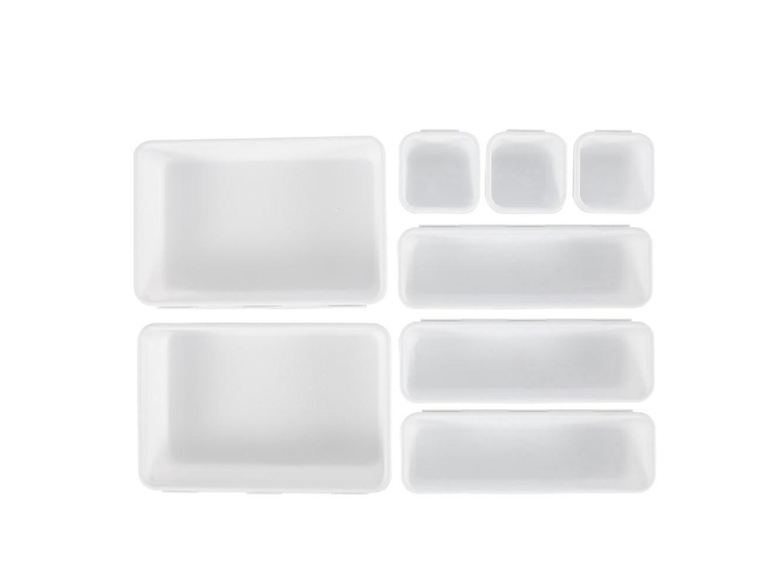 Lurelia Bandeja Para Talheres, 8 Peças, Em Plástico, Para Gaveta De Cozinha, 23,5 X 7,5 X 4,5 Cm, Branco