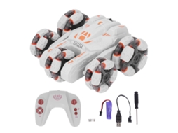 Primerox carro de Controle Remoto 5 Rodas Stunt 360° Rotating 2.4ghz Luzes para Crianças 8+ Anos Cinza
