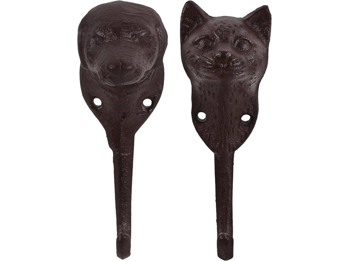 Conjunto De 2 Ganchos De Parede Em Ferro Fundido Para Pendurar Objetos.