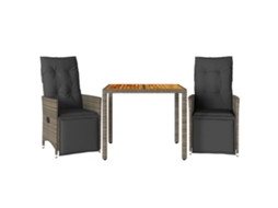 Bistro Set, Bistro Sets Vidaxl Cinzeto Rattan / Vime (90 X 90 X 75 Cm)