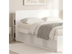 Vidaxl Cabeceira Com Armário Branco 135 X 18,5 X 80 Cm
