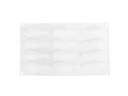 Molde Em Silicone Com 12 Divisões Em Formato De Cenoura Para Bolo, Mousse E Chocolate