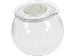 Pote Hermético De Plástico Transparente 800ml Com Tampa Silicone
