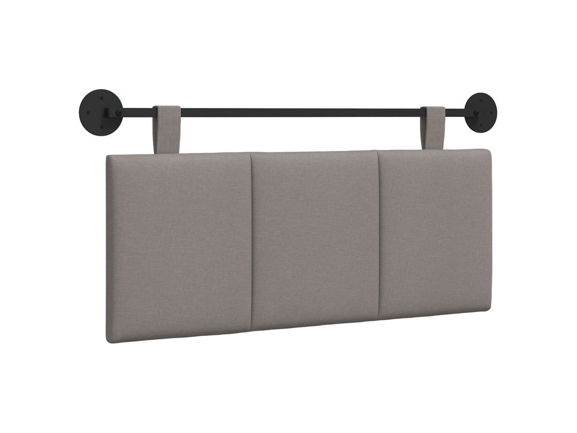 Conjunto 1 Cabeceira Suspensa Vidaxl Castanho-acinzentado Veludo (110 X 55 X 5 Cm)