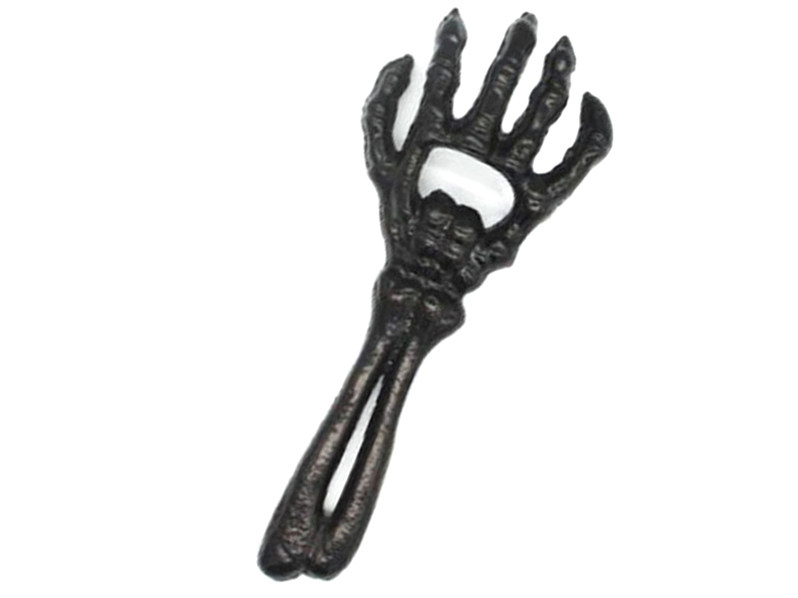 KOFIHETY Abridor De Garrafas Com Design De Mão De Esqueleto, Acabamento Marrom Rústico De Ferro Fundido, Material Resistente Para Cerveja, Refrigerante, Ferram