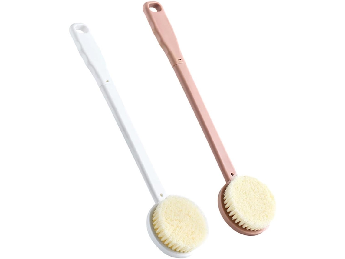 Conjunto Gatuida Com 2 Escovas De Banho Cabo Longo Em Pet Pp Dupla Face Para Massagem E Relaxamento Corporal, Práticas