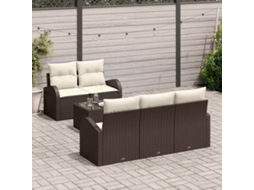 Vidaxl Conjunto De Sofá De Jardim 6 Unid. 5-número De Lugares