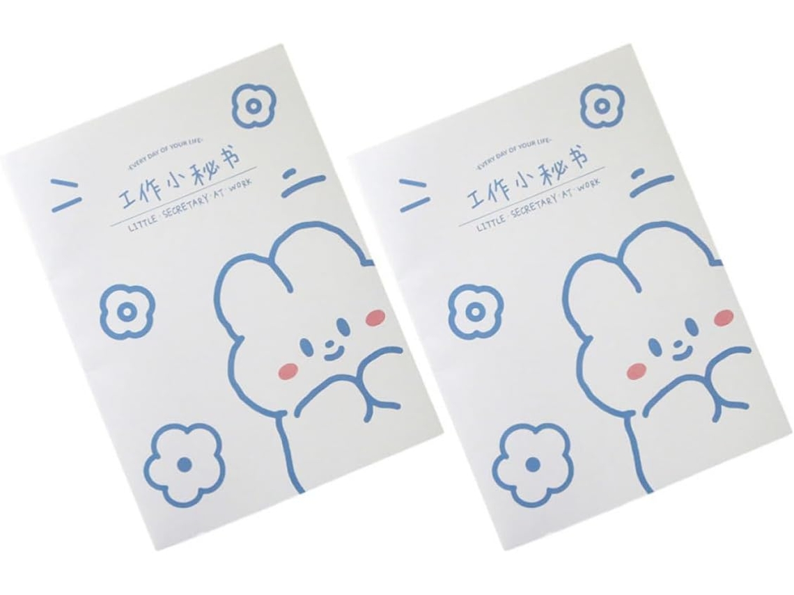 Carnet De Planification Quotidienne Pour Organizer L'année 2pcs Para Élève Cobertura Protetora E Papel Branco