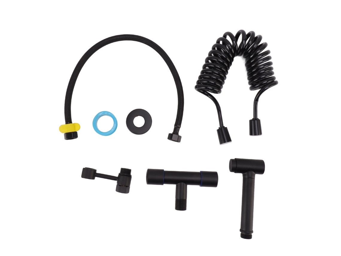 Kit Borrifador Bidet Portátil Preto para Banheiro