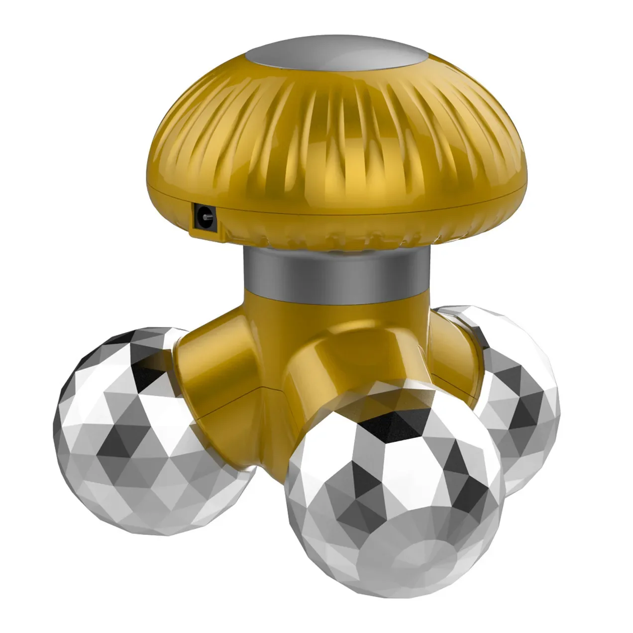 Massageador Portátil 4 em 1 com 3 Cabeças de Massagem, Mini Massageador MDUG (dourado)