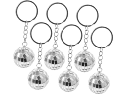 Bola De Discoteca Espelhada Prateada Em Liga De Zinco E Plástico, Estilo Retrô.