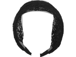 Faixa De Cabelo Larga De Renda Preta Para Mulheres, Acessório De Cabelo Leve E Elegante.