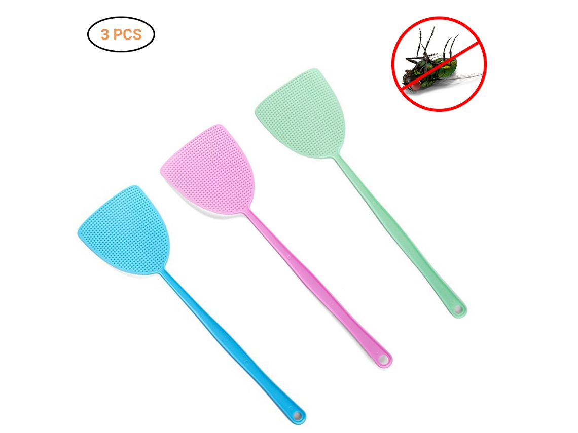 Palhetas De Mosca Plásticas Com Cabo Longo Para Controle Manual De Pragas