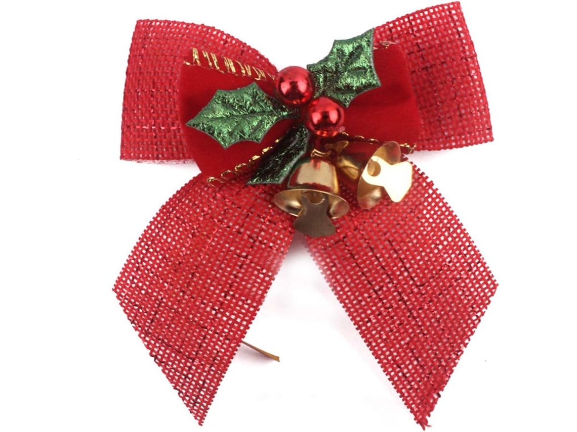 Laços De Natal Elegantes, Superfície Brilhante Decorativa Que Realça A Decoração Da Festa Para Uma Atmosfera Festiva, Fácil De Decorar Com Laços Doura