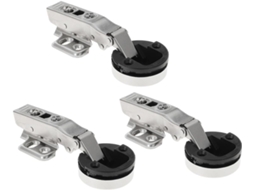 Conjunto De 3 Dobradiças Fechamento Suave Para Portas Vidro, Com