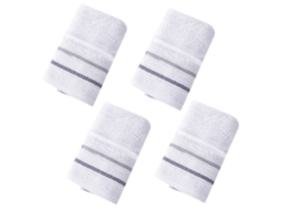 Conjunto de Toalha NEVEANCE Mão Banheiro Ultra Macias Altamente Algodão Cinzento - 4pcs (Tamanho Único)