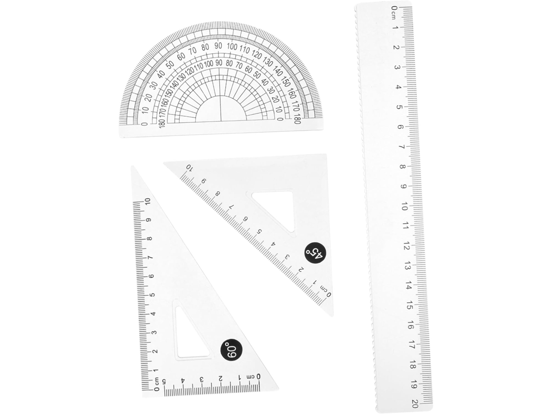 Conjunto De Réguas Geométricas Canight Com Grade Transparente, Ferramenta De Design Para Estudantes E Escritório