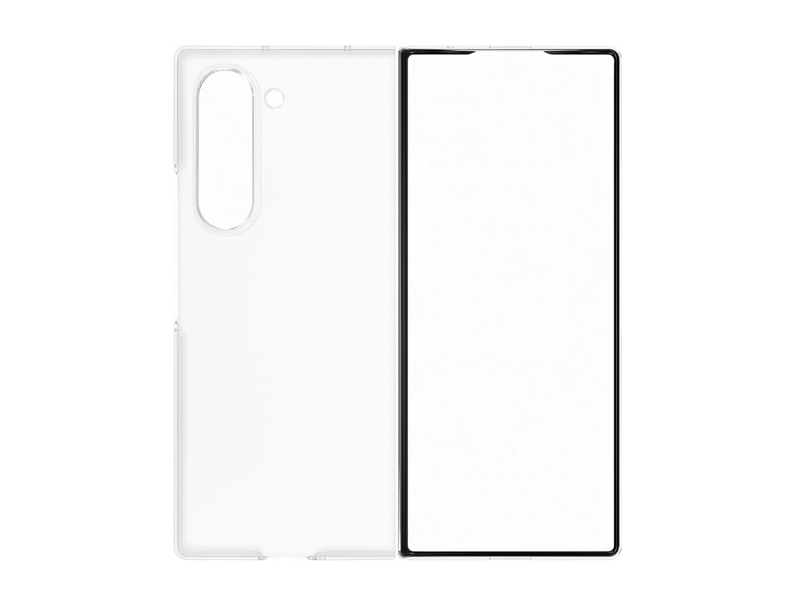 Capa para Samsung Galaxy Z Fold 6 Silicone Textura Macia Anti-Choque Transparente