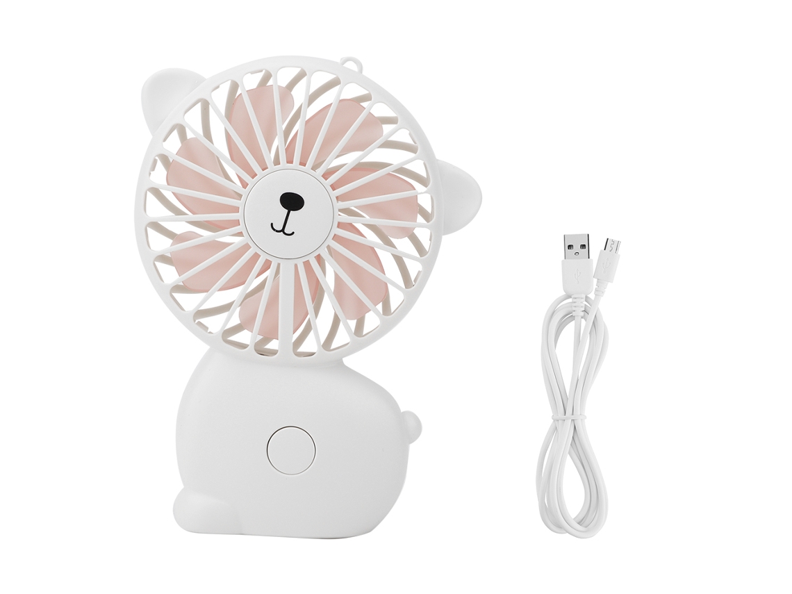 Ventilador Mini Usb com Luz Noturna Branco