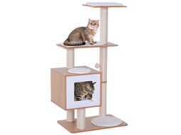 Árvore Arranhadora para Gatos MDF, Sisal cor Marrón 71.5x49.5x120 cm PAWHUT