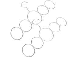 Magiclulu Conjunto De 2-cabides Ferro Para Acessórios Guarda Roupa, Cor Prateada, 5-furos, Design Estável E Que