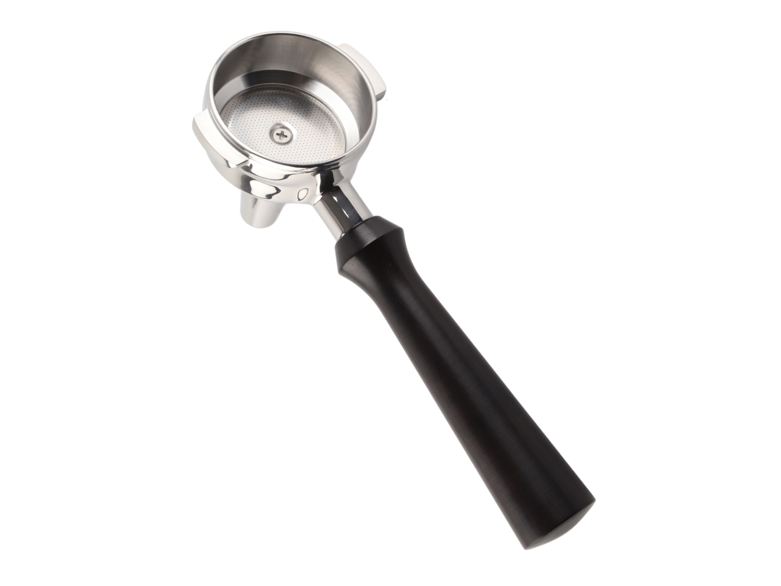 Portafilter 58mm Aço Inox Com Cabo De Madeira Dalbergia Melanoxylon