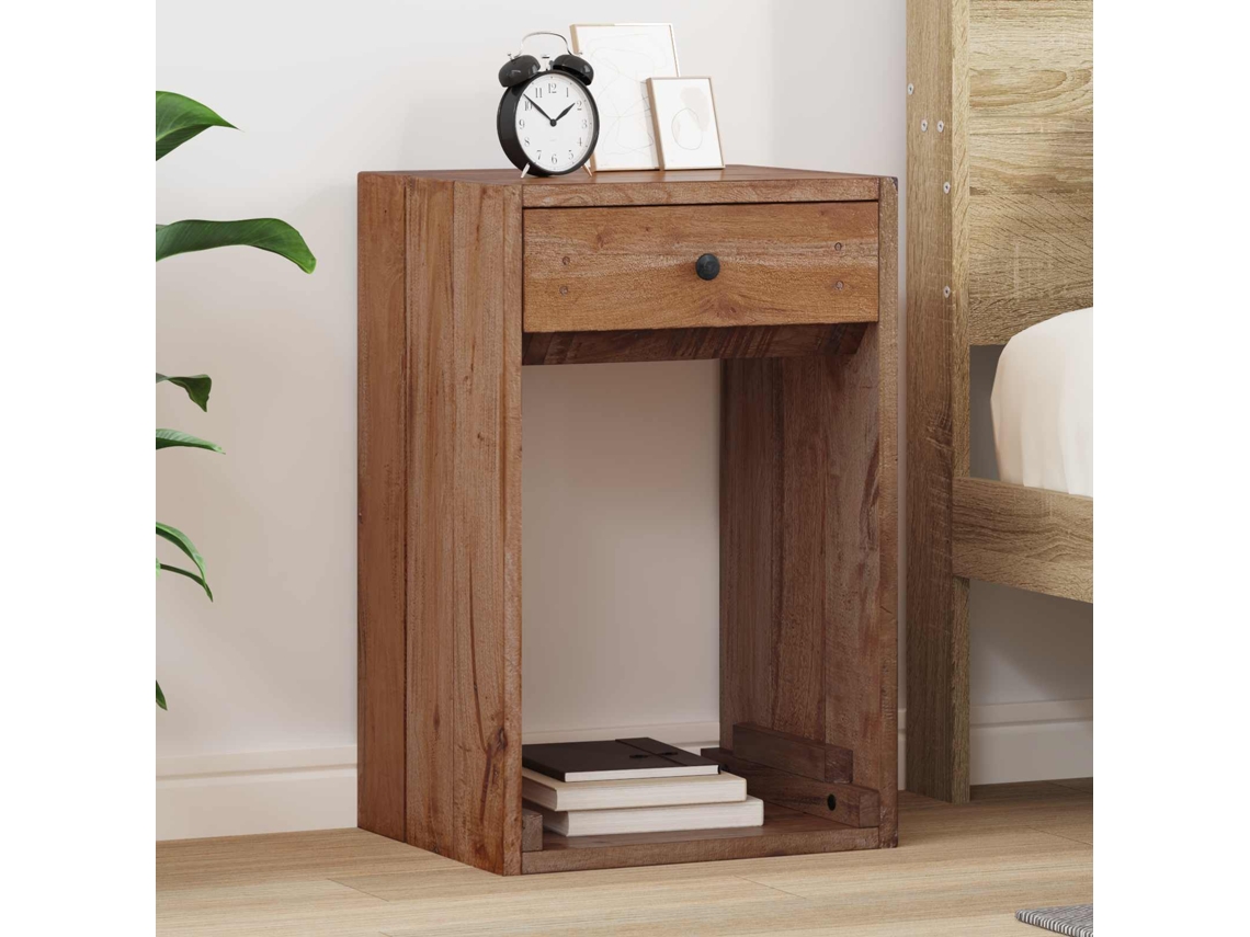Vidaxl Mesa-de-cabeceira Com Gaveta Castanho 63 X 30 X 79 Cm