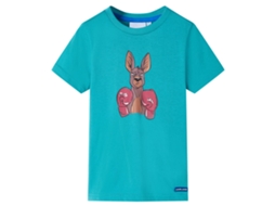 T-shirt Infantil Com Mangas Curtas Menta-escuro 128