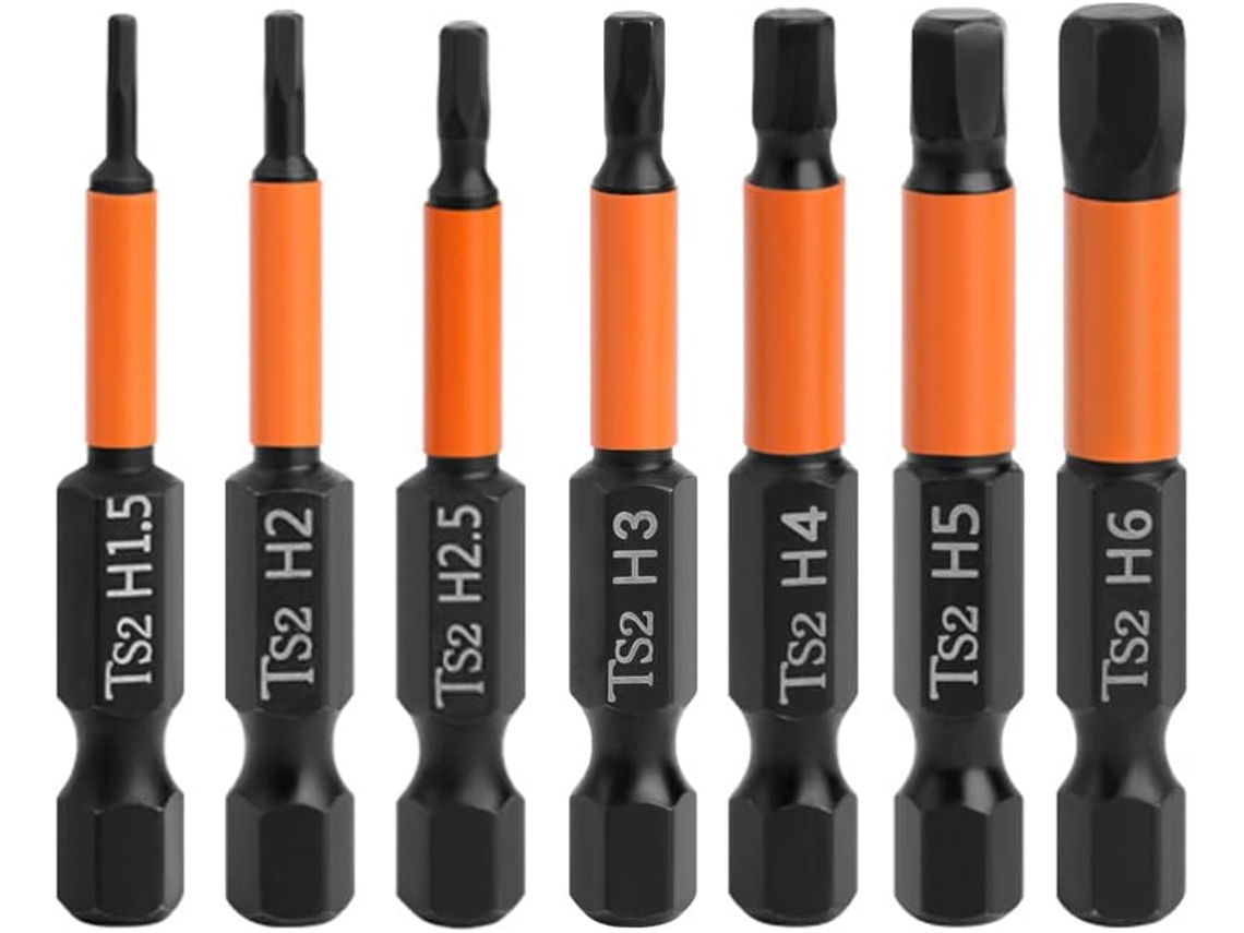 Conjunto De 7 Brocas Hexagonais Magnéticas H1.5-h6 Métricas 2 Polegadas -aquaforge