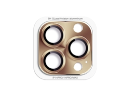 A Película Metálica Para Lentes É Adequada Paracapa Protetora Dourada Com Padrão De Cd Para Iphone 14 Pro/14 Pro Max