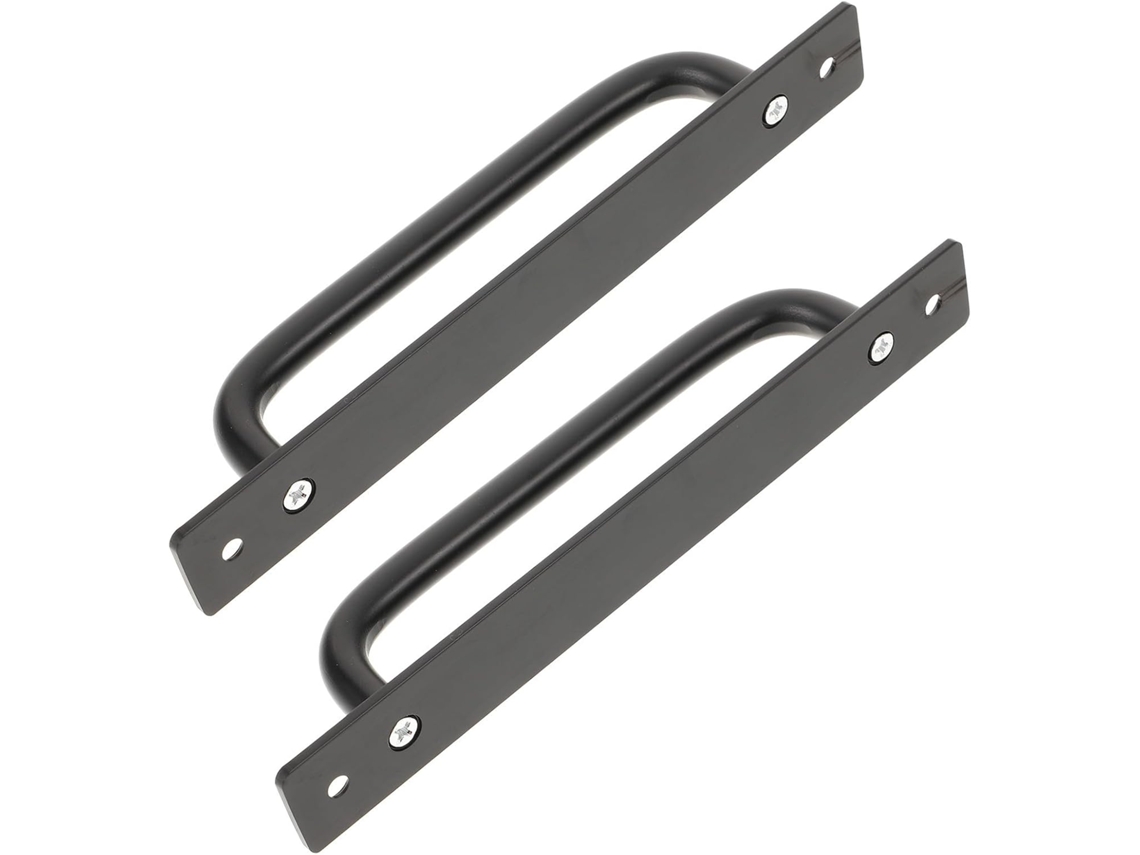 Conjunto De 2 Puxadores Alumínio Childweet Para Portas Correr, Na Cor Preta, Com Design Moderno E Resistentes A Riscos