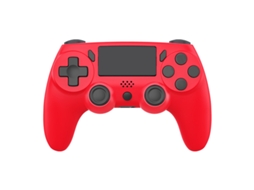Controle de jogo MDUG sem fio com giroscópio de 6 eixos, sensível ao toque e vibração dupla (vermelho)