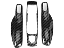 Capa Para Chave De Carro, Conjunto De 3 Peças, Estilo Fibra De Carbono, Capa Para Chave Remota Em Abs, Proteção Durável
