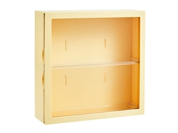 Vitrine de Parede para Figuras S/MARCA de caixa surpresa armazenamento bonecos ação amarelo creme