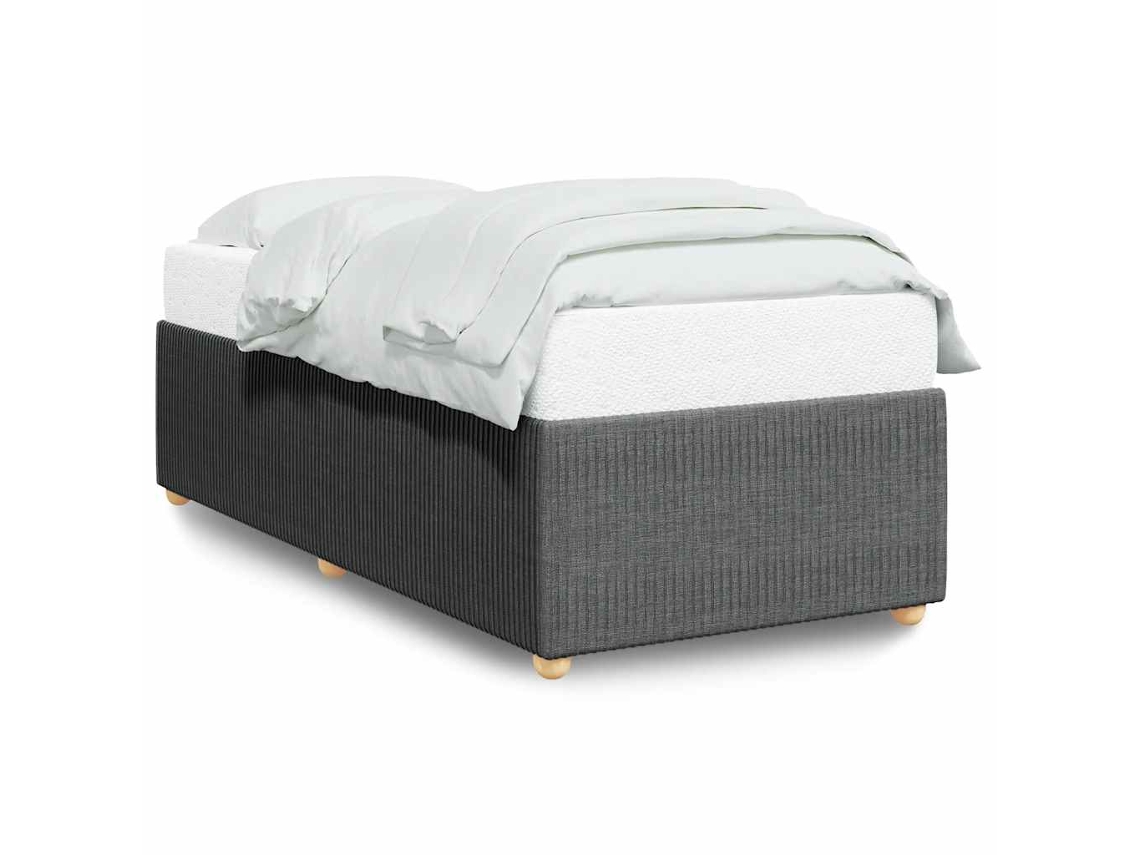 Estrutura de Cama Tecido Cinzento Escuro MAISON EXCLUSIVE (90x190 cm)