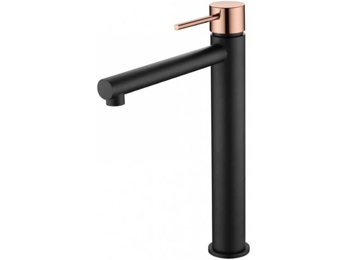 Torneira para Lavatório de Cano Alto Preto Ouro Rosa MICE COLLECTION