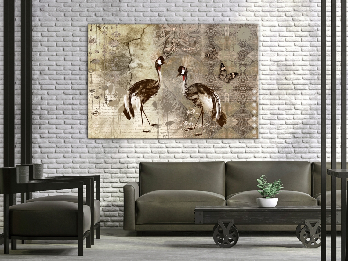 Quadro ARTGEIST Retro Cranes (1 Part) Wide (120x80)