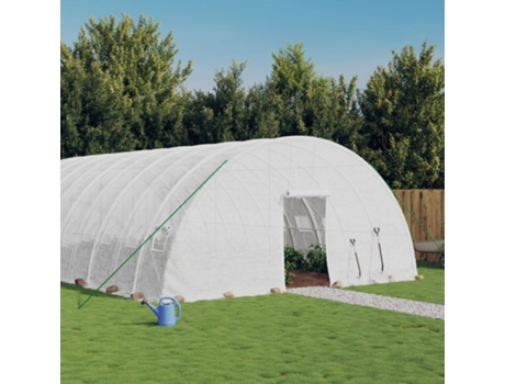 Estufa com Estrutura de Aço 96 M² 16X6X2.85 M Branco VIDAXL