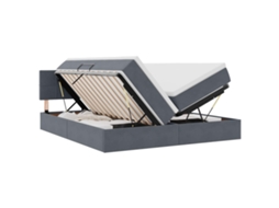 SYFAX™ Cama com Armazenamento com Colchão Cinza Escuro 90 X 200 Cm