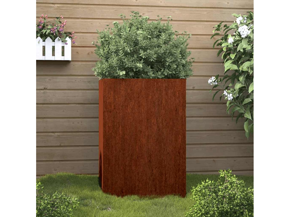 Vidaxl Vaso/floreira 52x48x75 Cm Aço Corten