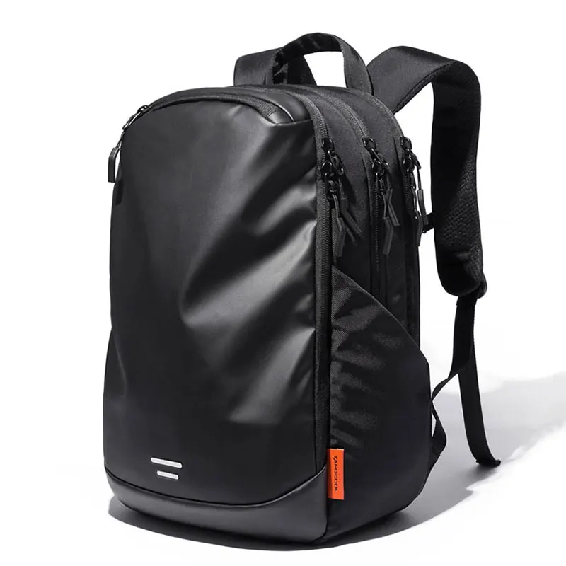 Mochila Masculina Preta Para Viagens, Grande Capacidade, Impermeável, Ideal Para Estudantes.
