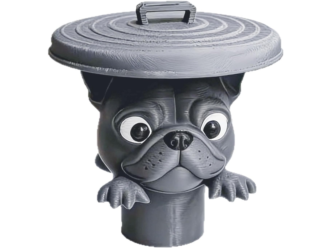 Porta Papel Toalha Com Desenho De Bulldog Fofo E Dispensador Lenços